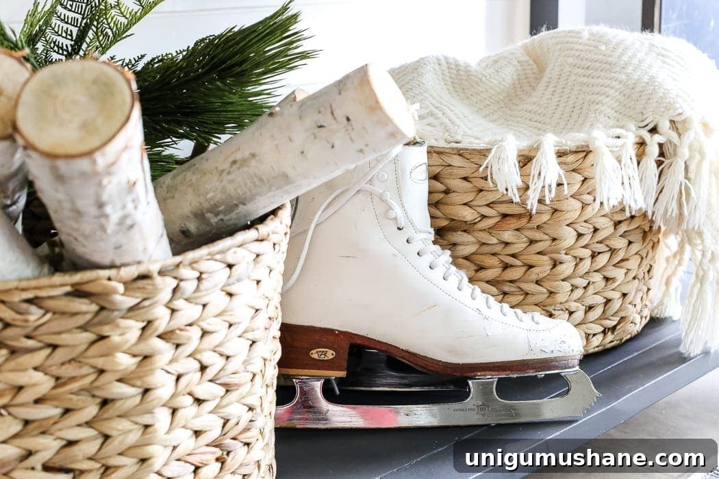 Winter Entryway and Foyer Decorating Ideas 10 6 After-Christmas Winter Foyer Decorating Ideas | blesserhouse.com - 6 tips for decorating a winter foyer or entryway after Christmas to create warm lighting and natural elements for a cozy, inviting space