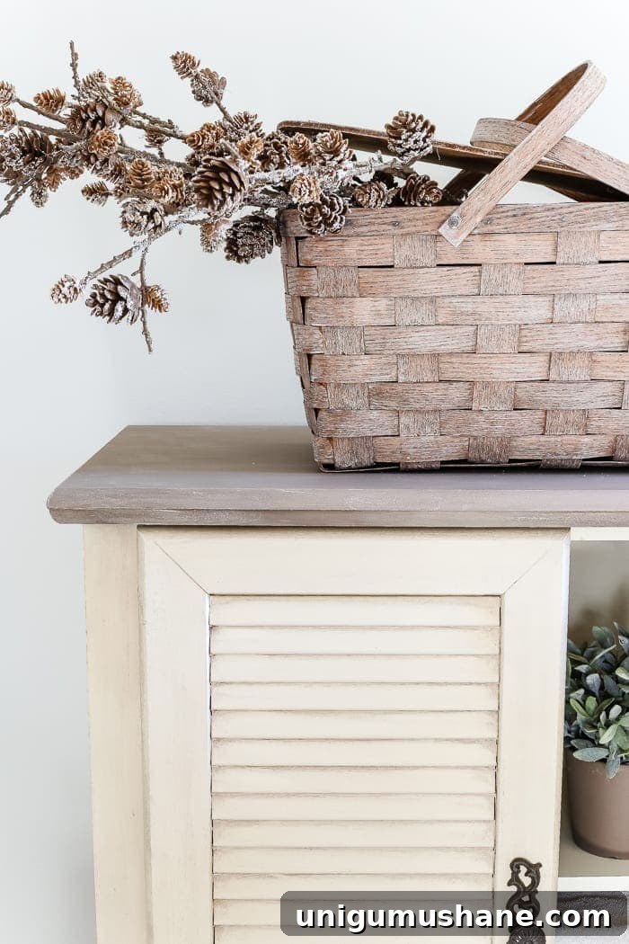 DIY Faux Antique Shutter Armoire Makeover 7 Faux Antique Shutter Armoire Makeover | blesserhouse.com - A basic veneer cabinet gets a faux antique makeover using Fusion Mineral Paint in the color Plaster aged with Espresso wax and cast iron hardware.