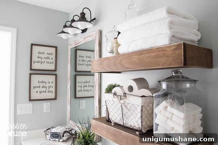 Use white towels to stage bathrooms