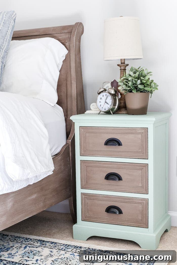 Cozy Blue Cottage Guest Bedroom Makeover: Before and After 10 Blue Cottage Style Guest Bedroom Makeover | blesserhouse.com - A dark and dated guest bedroom gets a cottage style makeover with serene shades of blue using Craigslist furniture and budget-friendly finds.