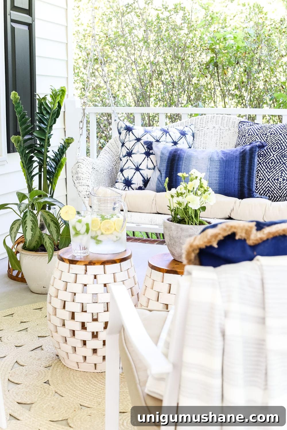 Design a Versatile Outdoor Space for Year Round Use 3 The Secret to Arranging a Versatile Outdoor Space | blesserhouse.com - 1 trick for arranging a versatile outdoor space to get the most function out of a small porch, plus decorating ideas to make it inviting with TJ Maxx. #sponsored