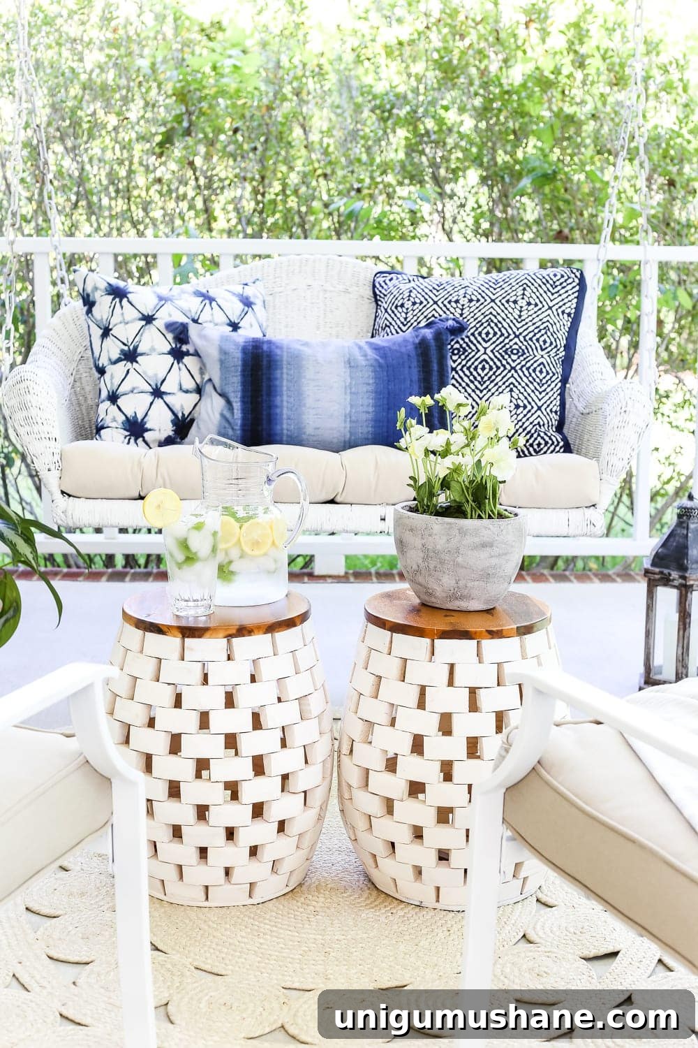 Design a Versatile Outdoor Space for Year Round Use 5 The Secret to Arranging a Versatile Outdoor Space | blesserhouse.com - 1 trick for arranging a versatile outdoor space to get the most function out of a small porch, plus decorating ideas to make it inviting with TJ Maxx. #sponsored