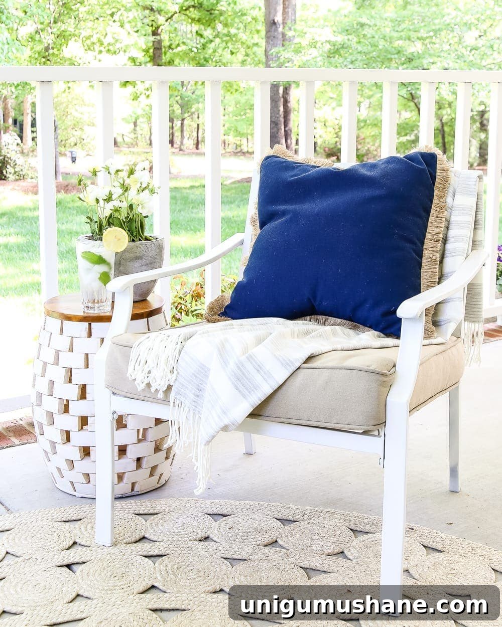 Design a Versatile Outdoor Space for Year Round Use 6 The Secret to Arranging a Versatile Outdoor Space | blesserhouse.com - 1 trick for arranging a versatile outdoor space to get the most function out of a small porch, plus decorating ideas to make it inviting with TJ Maxx. #sponsored