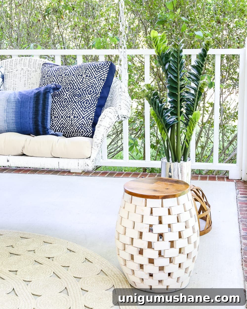 Design a Versatile Outdoor Space for Year Round Use 7 The Secret to Arranging a Versatile Outdoor Space | blesserhouse.com - 1 trick for arranging a versatile outdoor space to get the most function out of a small porch, plus decorating ideas to make it inviting with TJ Maxx. #sponsored