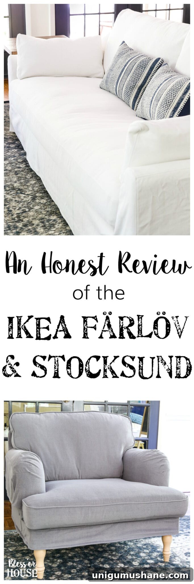 New IKEA Sofa and Chairs and How to Keep Them Clean | blesserhouse.com - A non-biased review of the new IKEA Farlov and Stocksund sofa lines- how comfortable they are, if they're worth the price, and how to keep them clean.