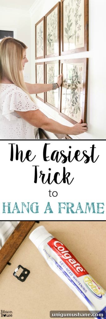 DIY Botanical Printable Art: Wall Hanging Trick 12 Botany Printable Art and a Wall Decor Hanging Trick | blesserhouse.com - A free download of botany printable art perfect for spring and summer, plus a wall decor hanging hack to make hanging frames quick and easy.