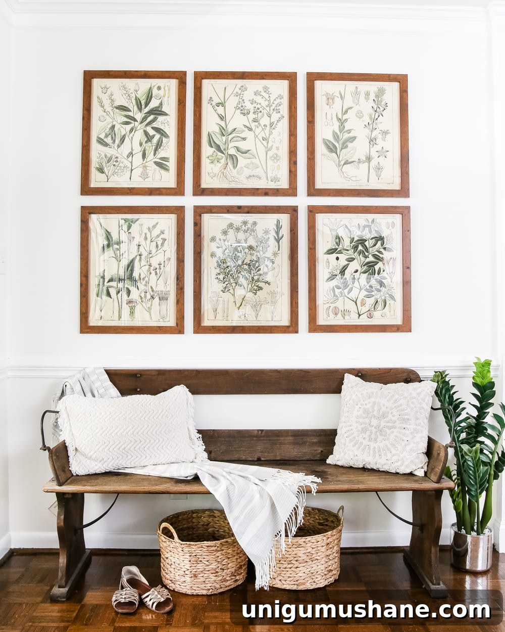 DIY Botanical Printable Art: Wall Hanging Trick 6 Botany Printable Art and a Wall Decor Hanging Trick | blesserhouse.com - A free download of botany printable art perfect for spring and summer, plus a wall decor hanging hack to make hanging frames quick and easy.