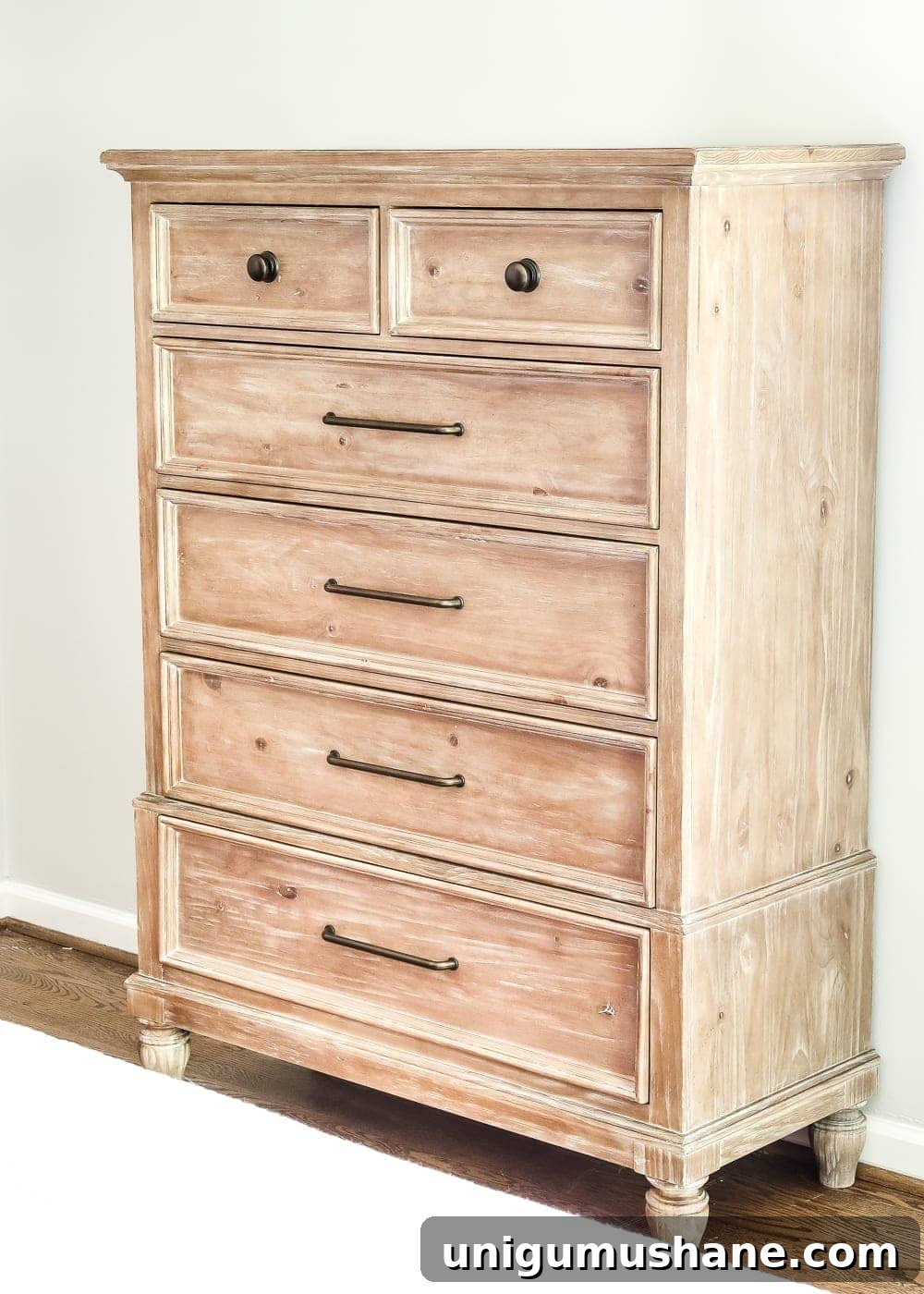 Master Bedroom Makeover with Pickled Pine Furniture 6 Master Bedroom Update: Pickled Pine Furniture | blesserhouse.com - The beginnings of a master bedroom makeover with whitewashed pine furniture.