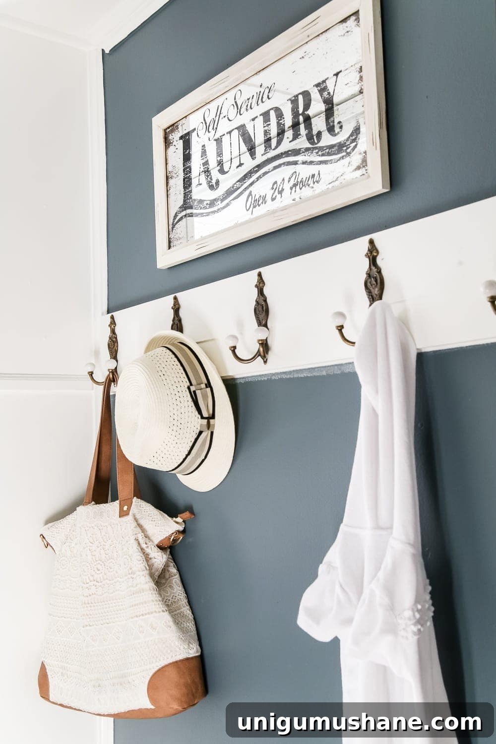Transform Your Laundry Room with a French Bifold Door 8 Laundry Room Updates: French Bifold Door | blesserhouse.com - A rickity laundry room bifold door gets a beautiful and functional update with a French bifold door with frosted glass for hiding messes in a stylish way.