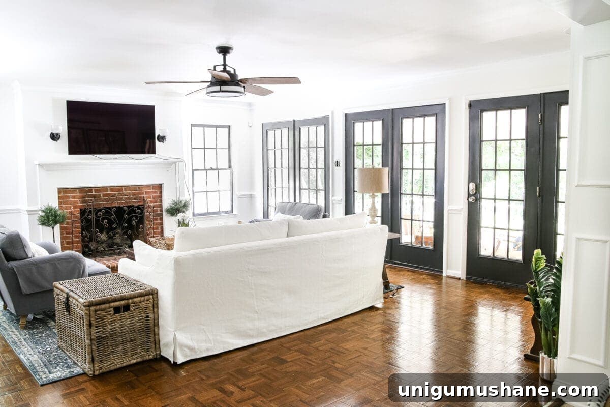 Transform Your Laundry Room with a French Bifold Door 4 Laundry Room Updates: French Bifold Door | blesserhouse.com - A rickity laundry room bifold door gets a beautiful and functional update with a French bifold door with frosted glass for hiding messes in a stylish way.