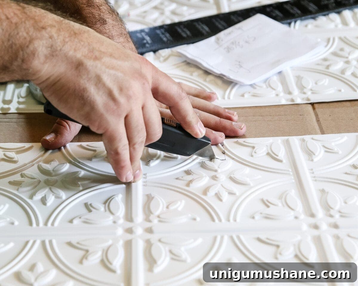 How to Install a Pressed Tin Kitchen Backsplash 7 DIY Pressed Tin Kitchen Backsplash | blesserhouse.com - How to makeover a kitchen backsplash with a pressed tin farmhouse style inexpensively and in 6 hours, no power tools required.