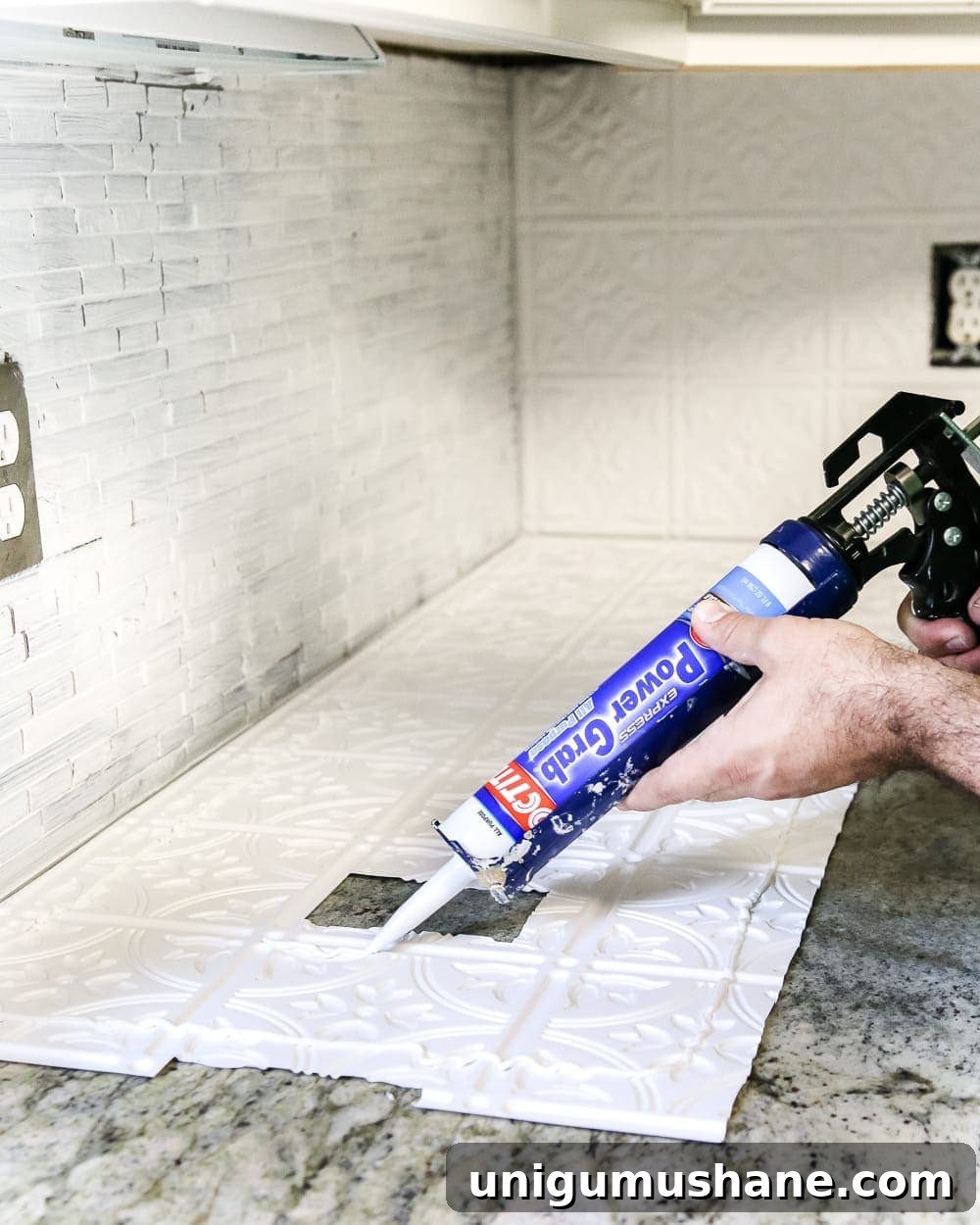 How to Install a Pressed Tin Kitchen Backsplash 8 DIY Pressed Tin Kitchen Backsplash | blesserhouse.com - How to makeover a kitchen backsplash with a pressed tin farmhouse style inexpensively and in 6 hours, no power tools required.
