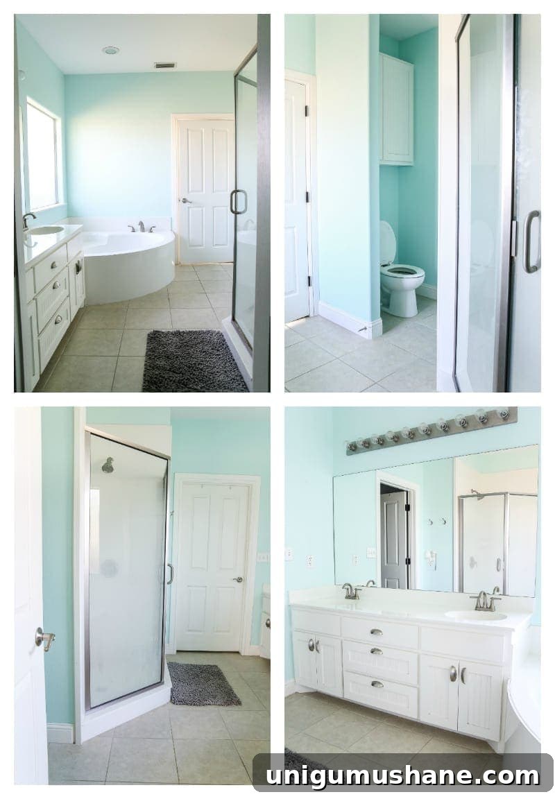 Lowe's Spring Makeover Bathroom Reveal | blesserhouse.com - A team of 6 DIYers take on a bathroom makeover in 48 hours to transform a plain, builder grade space to give it character and modern farmhouse charm.