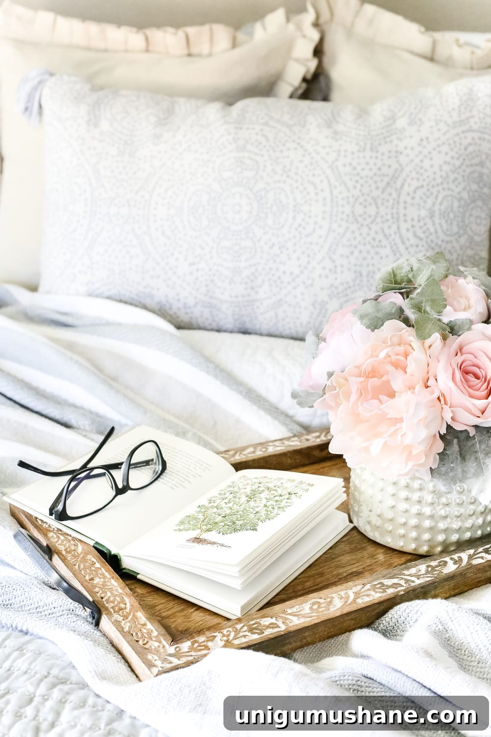 Summer Bedroom Tour: Fresh Decor Ideas and Styling Tips 2 Simply Summer Bedroom Tour | blesserhouse.com - A drab bedroom gets a sophisticated makeover using clearance items and thrift finds for a masculine / feminine balance styled for summer.
