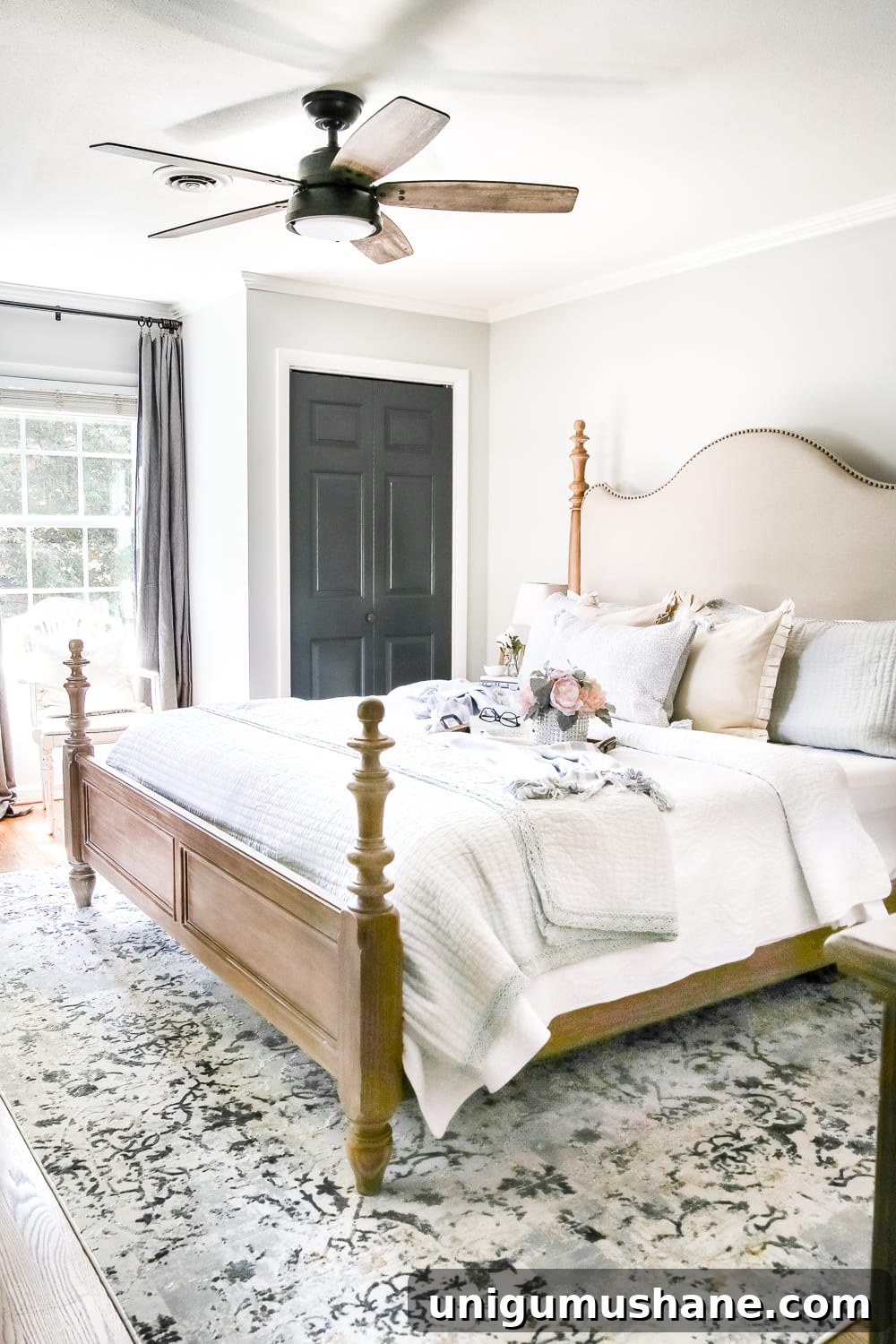 Summer Bedroom Tour: Fresh Decor Ideas and Styling Tips 3 Simply Summer Bedroom Tour | blesserhouse.com - A drab bedroom gets a sophisticated makeover using clearance items and thrift finds for a masculine / feminine balance styled for summer.