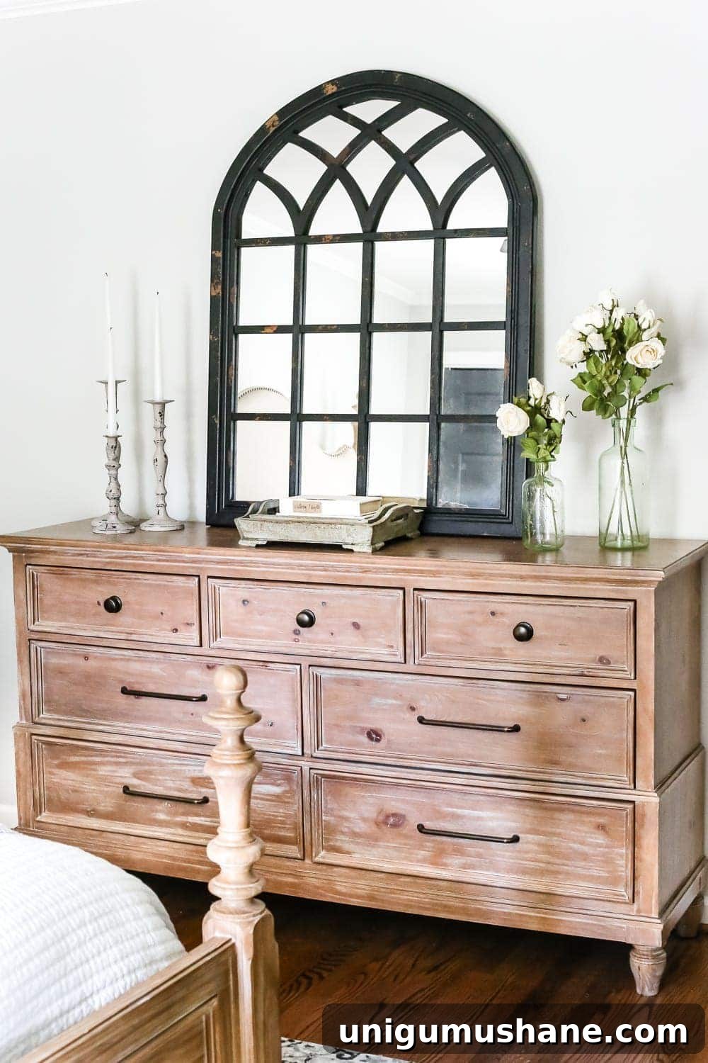 Summer Bedroom Tour: Fresh Decor Ideas and Styling Tips 9 Simply Summer Bedroom Tour | blesserhouse.com - A drab bedroom gets a sophisticated makeover using clearance items and thrift finds for a masculine / feminine balance styled for summer.