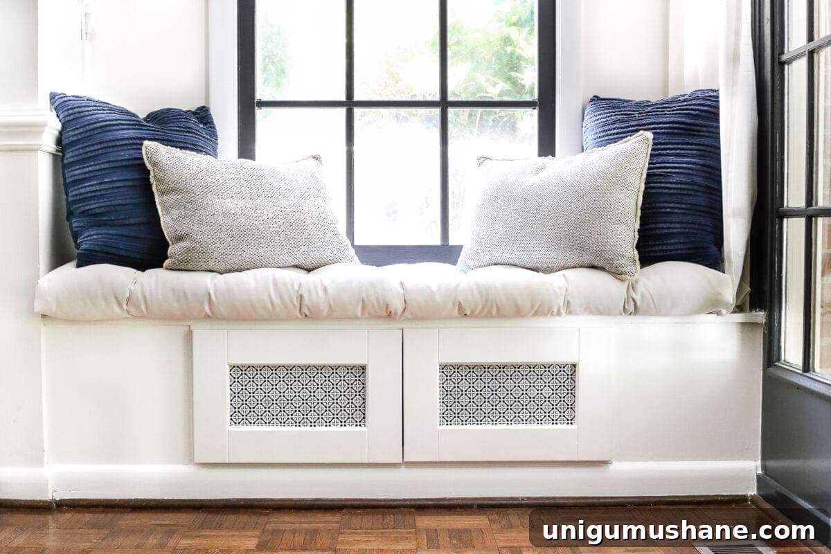 Finished window seat