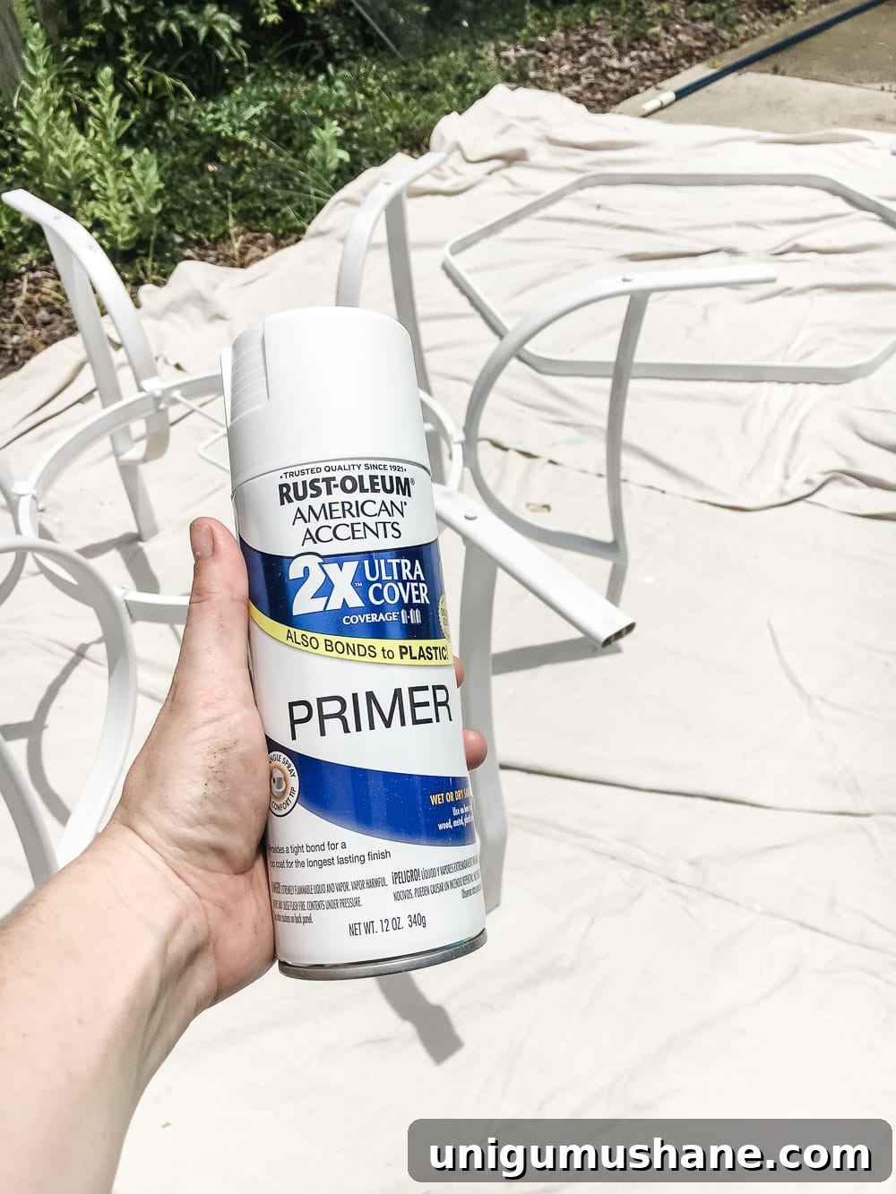 Deep Clean a Glass Patio Dining Table Without Streaks 6 How to Revive a Glass Patio Table | blesserhouse.com - A tutorial explaining how to clean, paint, and revive a glass patio table to make it look brand new in a few quick steps.