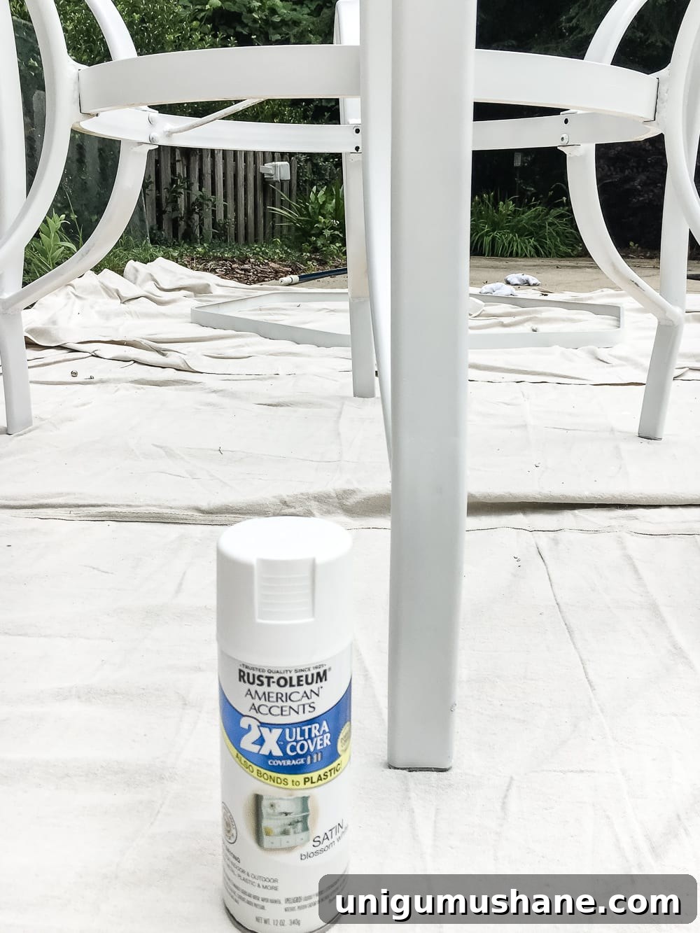 Deep Clean a Glass Patio Dining Table Without Streaks 7 How to Revive a Glass Patio Table | blesserhouse.com - A tutorial explaining how to clean, paint, and revive a glass patio table to make it look brand new in a few quick steps.