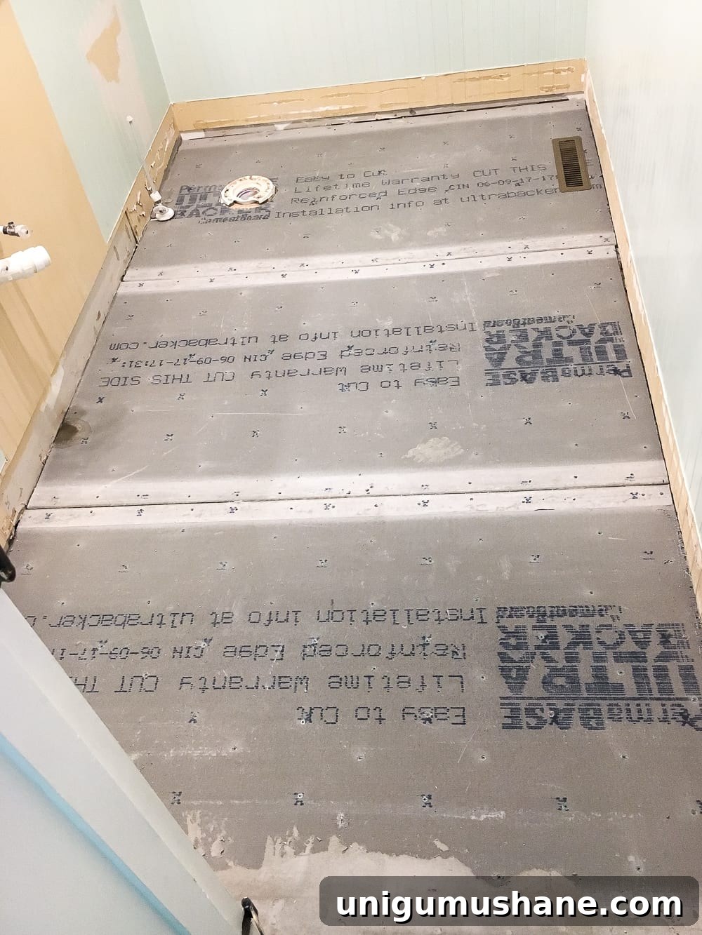 Transform Your Powder Room with Faux Marble Tile Flooring 6 The Best Faux Marble Tile | blesserhouse.com - A dated powder room floor gets a modern classic refresh with faux marble tile & why hiring a contractor is sometimes cheaper than DIY.