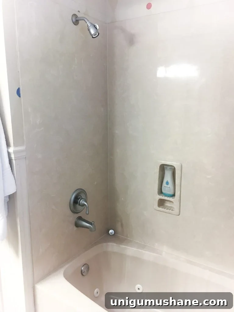 How to Paint a Bathroom Sink Countertop 6 painted tub and shower