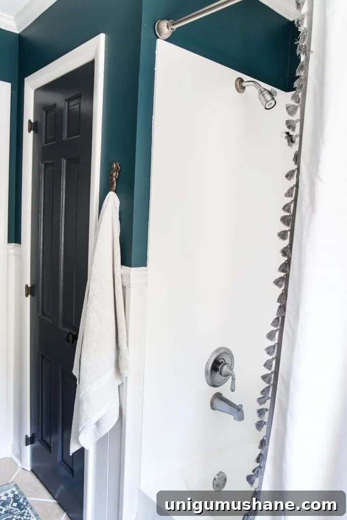 How to Paint a Bathroom Sink Countertop 7 shiny white tub after painting