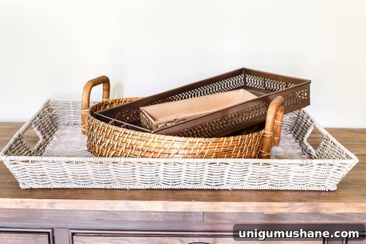 Trays for organization and styling