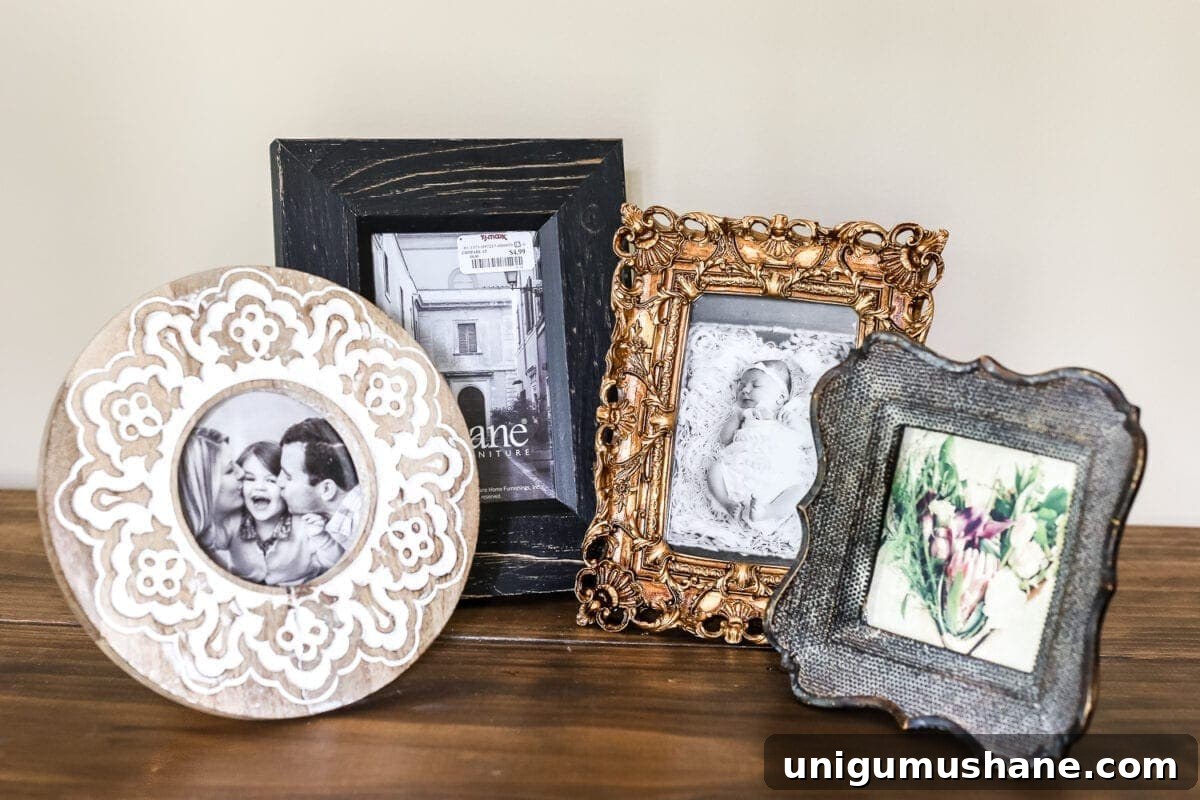 Picture frames for personal touches