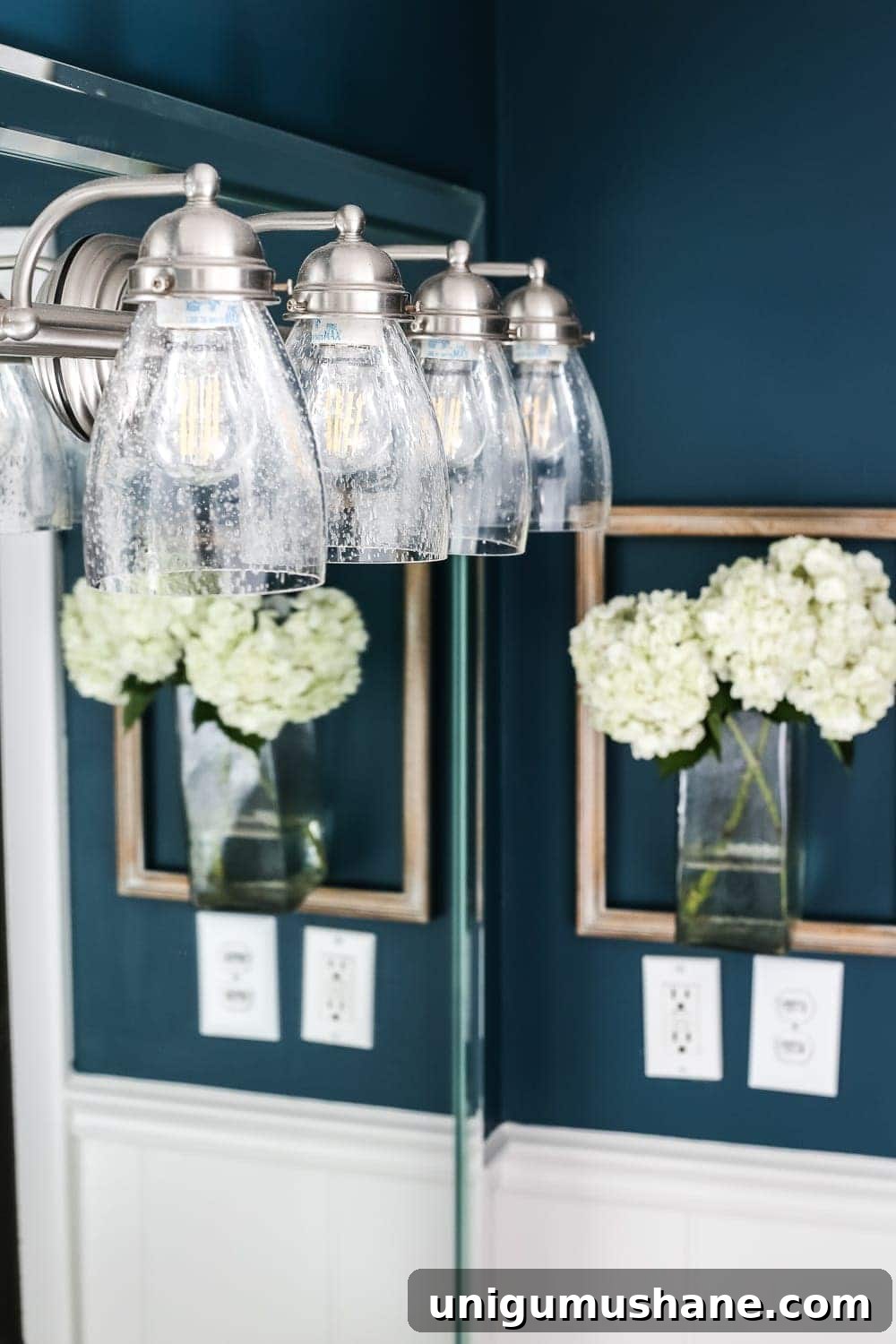 How to Refresh a Light Fixture in 30 Minutes 6 The Easiest Way to Refresh a Light Fixture | blesserhouse.com - One simple way to refresh a bathroom vanity light fixture inexpensively and in under 5 minutes without any electrical work. #lightfixture #simplediy