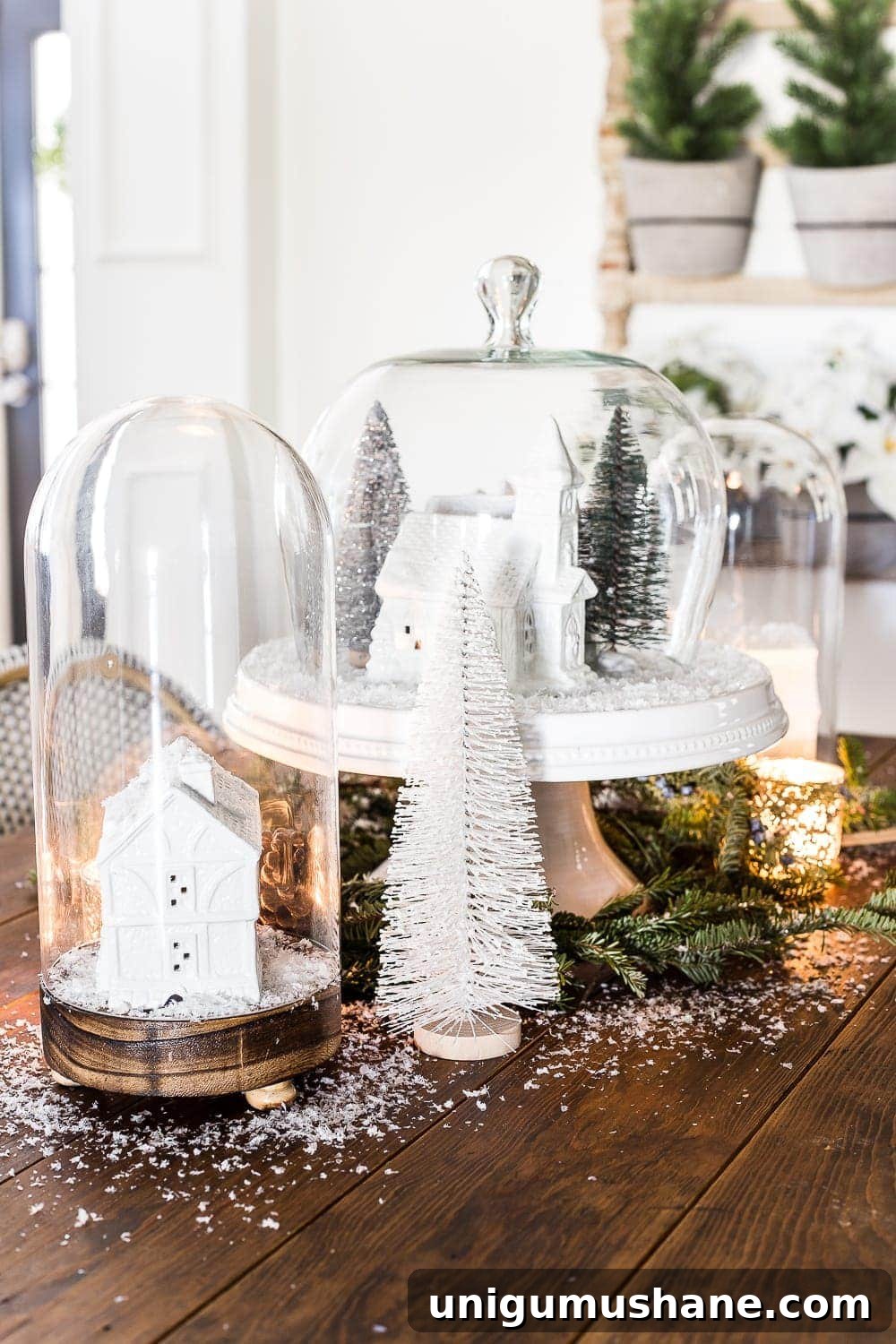 DIY Christmas Village Snow Globe Centerpiece 6 img 28614 5