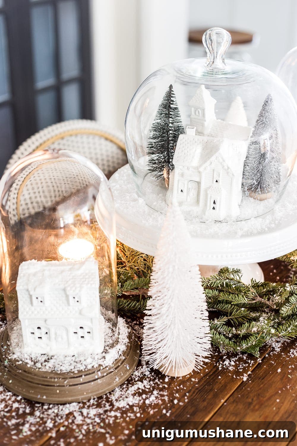 DIY Christmas Village Snow Globe Centerpiece 7 img 28614 6