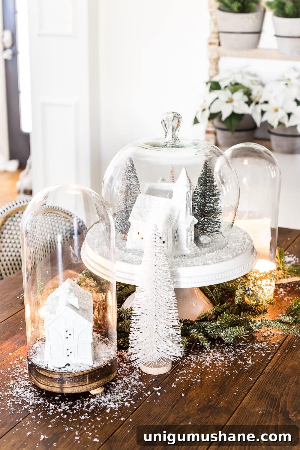 DIY Christmas Village Snow Globe Centerpiece 9 img 28614 8