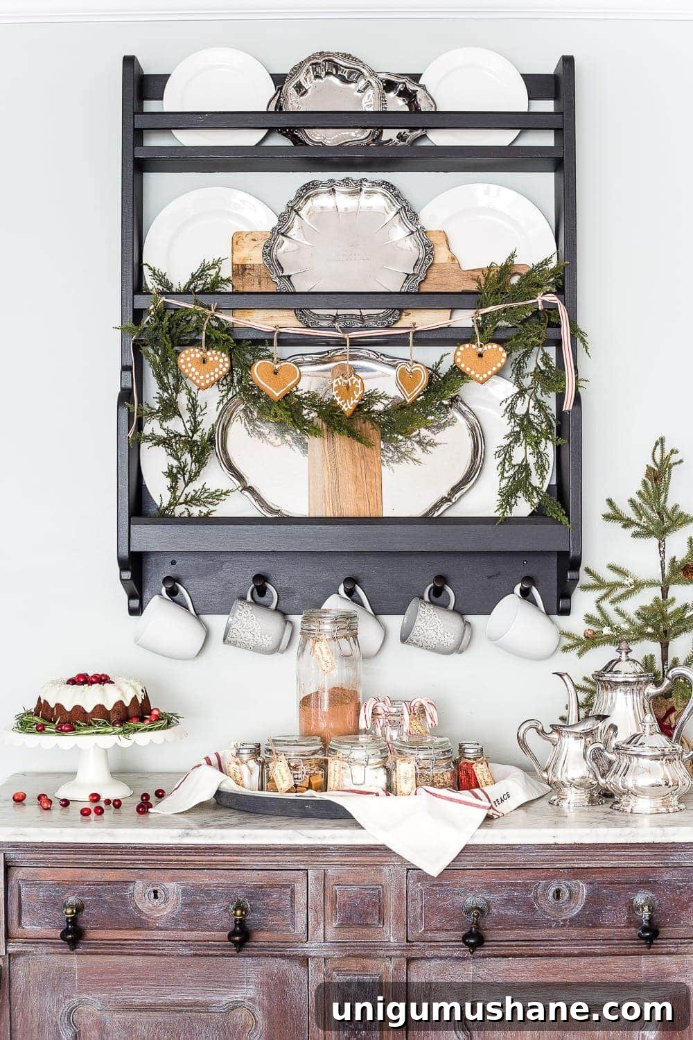 Cozy Hot Chocolate Bar Ideas with Free Printable Labels 12 Cozy Hot Cocoa Bar & Printable Labels | blesserhouse.com - A cozy hot cocoa bar vignette set up for Christmas plus a free printable label set for toppings and mix-ins. #cocoabar #Christmasdecor #Christmaskitchen #printablelabels