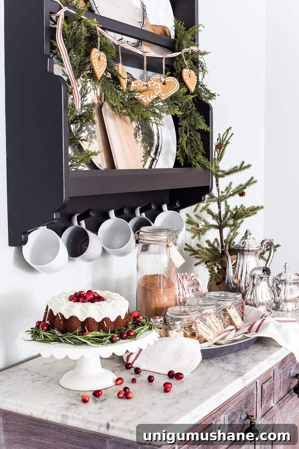 Cozy Hot Chocolate Bar Ideas with Free Printable Labels 13 Cozy Hot Cocoa Bar & Printable Labels | blesserhouse.com - A cozy hot cocoa bar vignette set up for Christmas plus a free printable label set for toppings and mix-ins. #cocoabar #Christmasdecor #Christmaskitchen #printablelabels