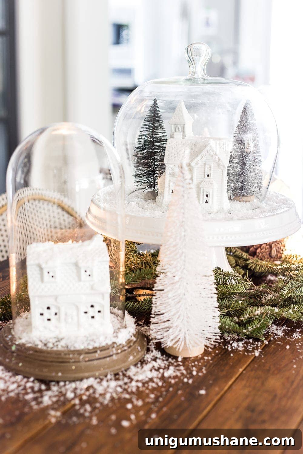 Christmas Living Room Decor Ideas for a Simple Seasonal Look 19 Seasonal Simplicity Christmas Living Room | blesserhouse.com - A tour of a neutral Christmas living room with simple, natural decor, mercury glass, and a modern rustic vibe. #christmaslivingroom #neutralchristmas #christmasdecor