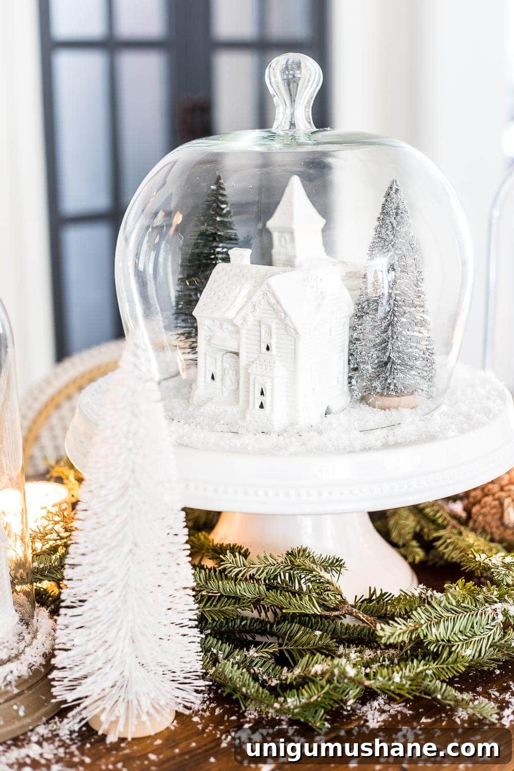 Christmas Living Room Decor Ideas for a Simple Seasonal Look 20 Seasonal Simplicity Christmas Living Room | blesserhouse.com - A tour of a neutral Christmas living room with simple, natural decor, mercury glass, and a modern rustic vibe. #christmaslivingroom #neutralchristmas #christmasdecor