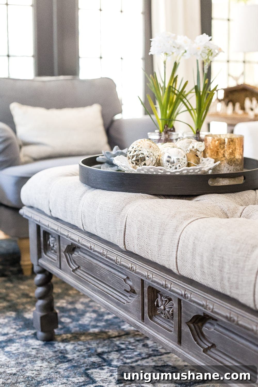 How to Turn a Coffee Table into an Ottoman Bench 20 Repurposed coffee table ottoman in living room