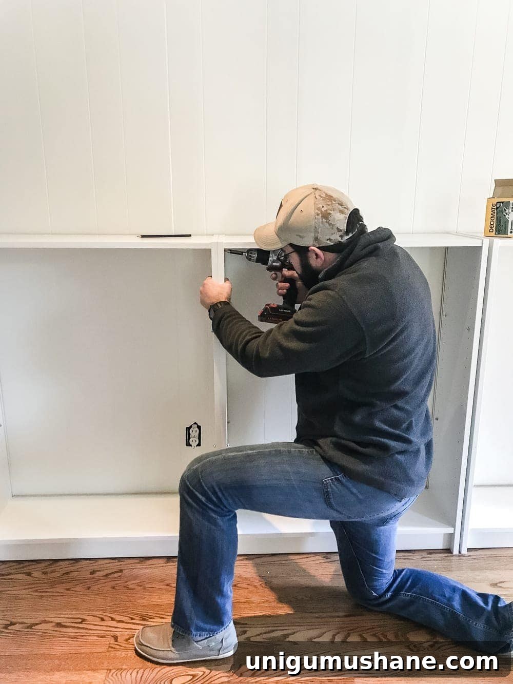 DIY Built-In Bookcases for Your Playroom 6 An easy to follow step-by-step tutorial showing how to build bookcase built-ins using IKEA Billy bookcases. #IKEAhack #homeimprovement #build #playroom