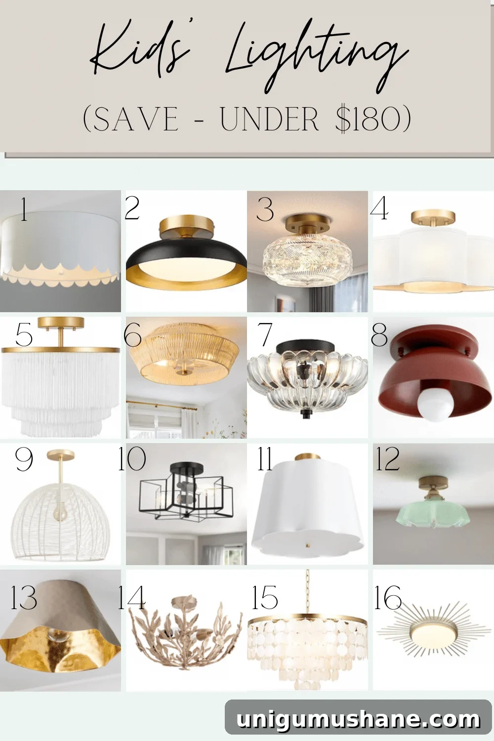 Affordable Kids' Ceiling Lights for Nurseries and Bedrooms 3 children's lighting under $180