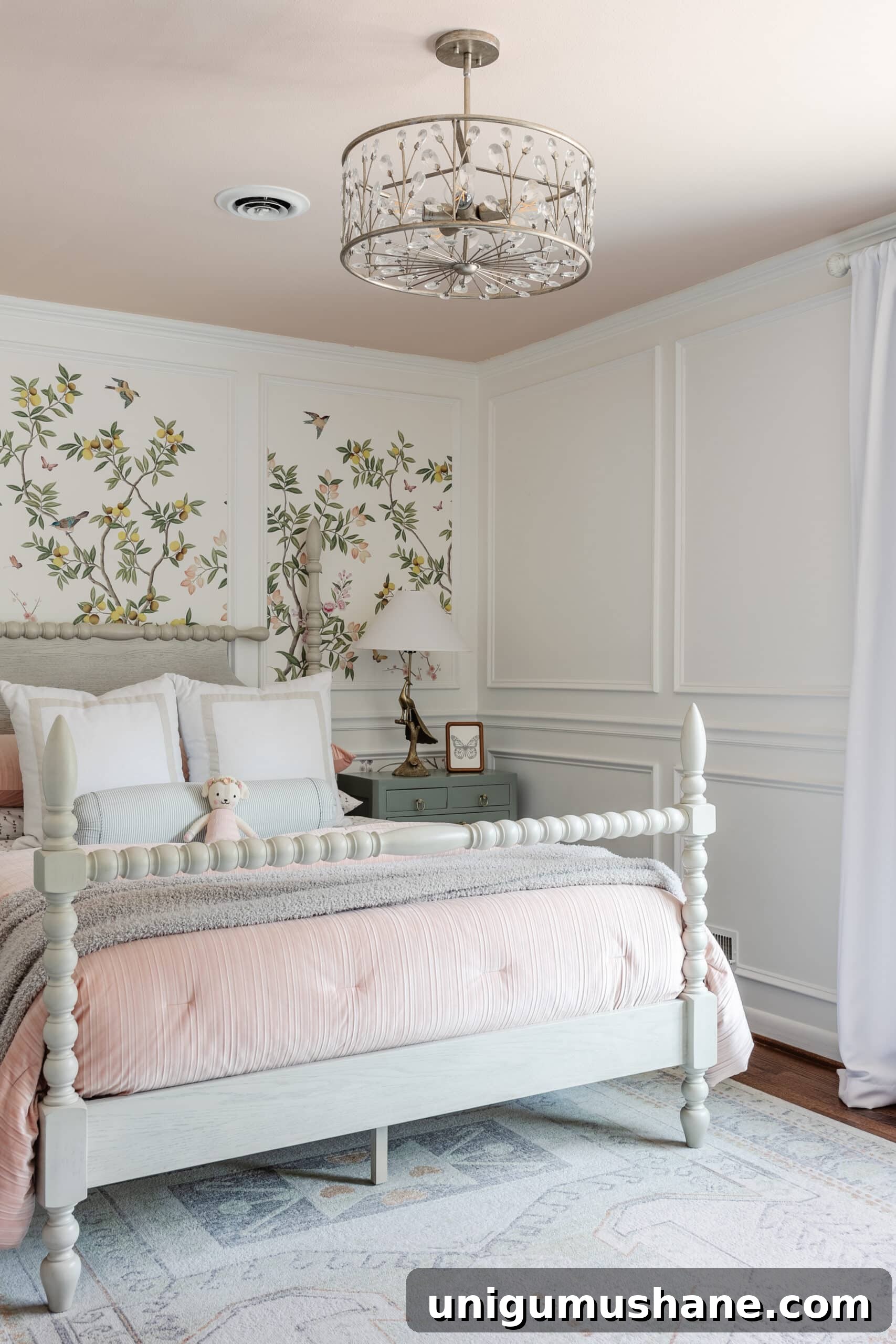 Affordable Kids' Ceiling Lights for Nurseries and Bedrooms 5 crystal floral nursery light fixture transitioned to little girl's bedroom