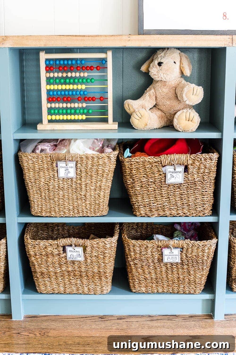 Printable Toy Labels for Playroom Storage 9 A free printable set of toy organization labels for bins with pictures and legible font to make clean up easier for pre-reading children. #playroom #toyorganization #organizing #toyorganizing #freeprintables #labels