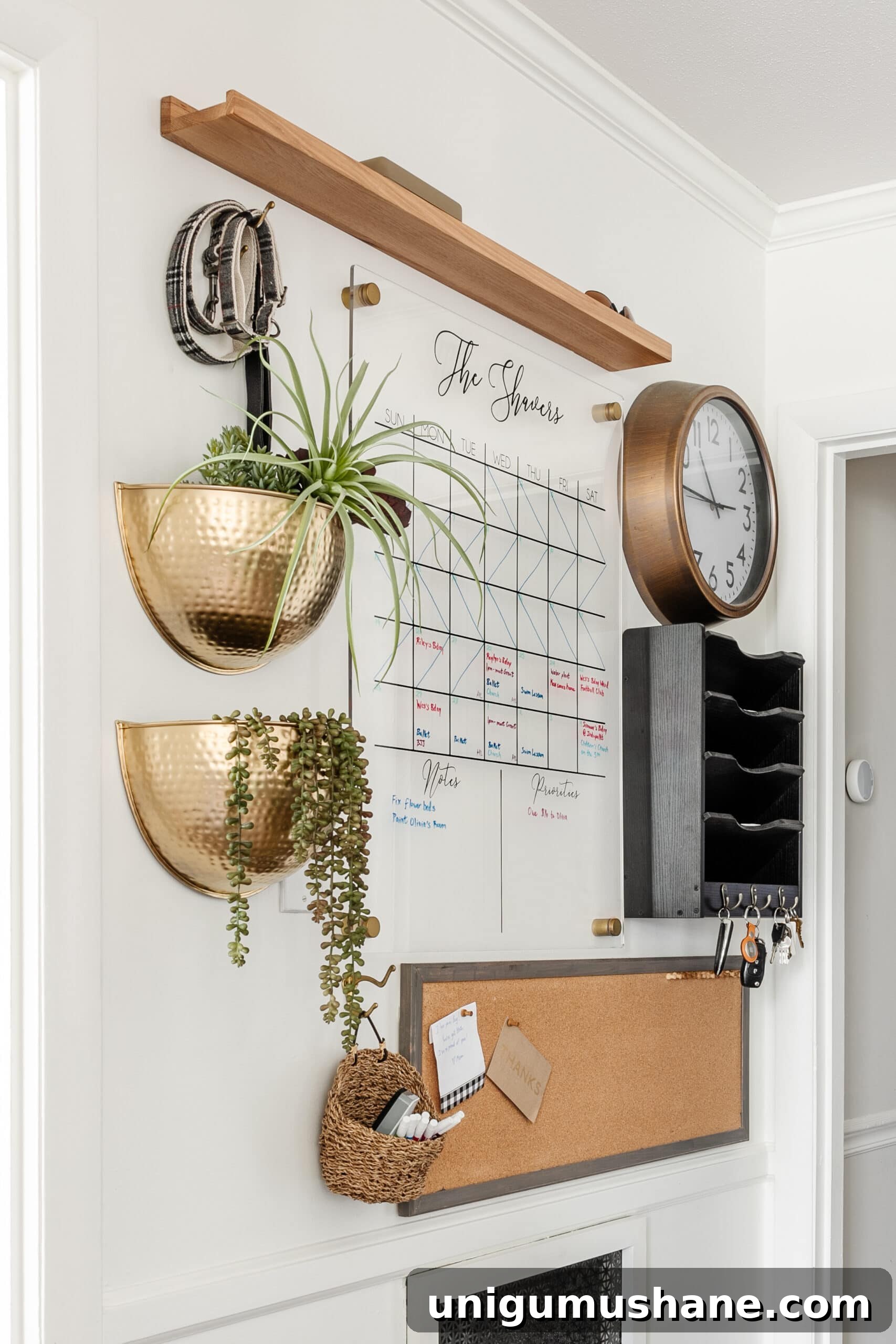Family Command Center: Practical Setup for an Organized Home 7 kitchen command center wall for family organization using calendar, mail sorter, key rack, and memo board