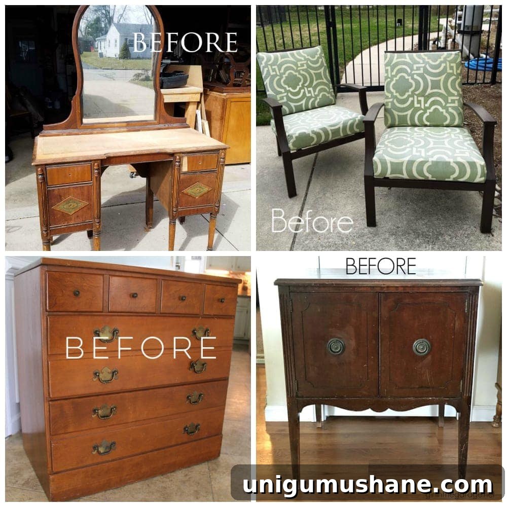 Collage of this month's Trash to Treasure transformations.