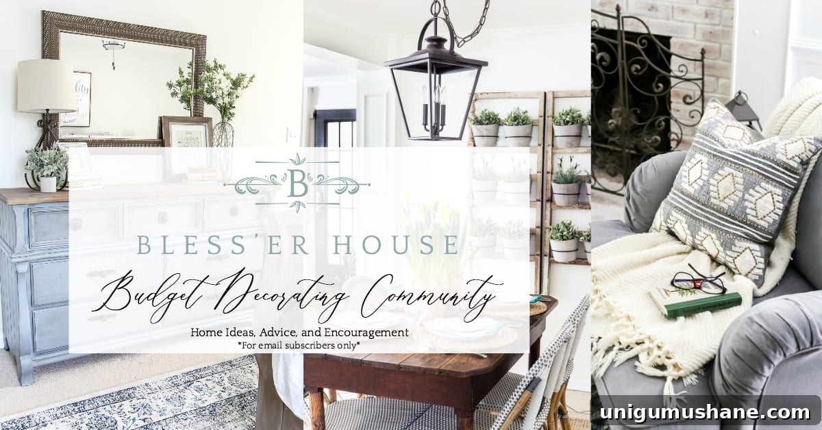Join the Bless'er House Budget Decorating Community 2 A free budget decorating community with thrifty home decorating inspiration, advice, free printables, tutorials, and encouragement.