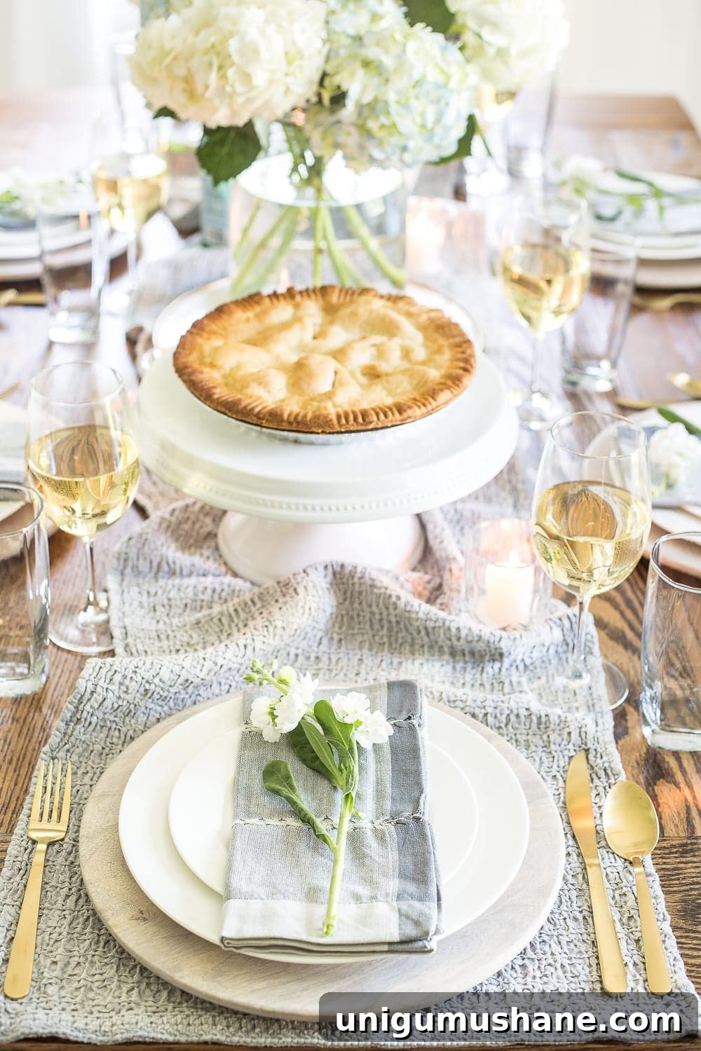 Summer styling details with vintage accents and simple florals.