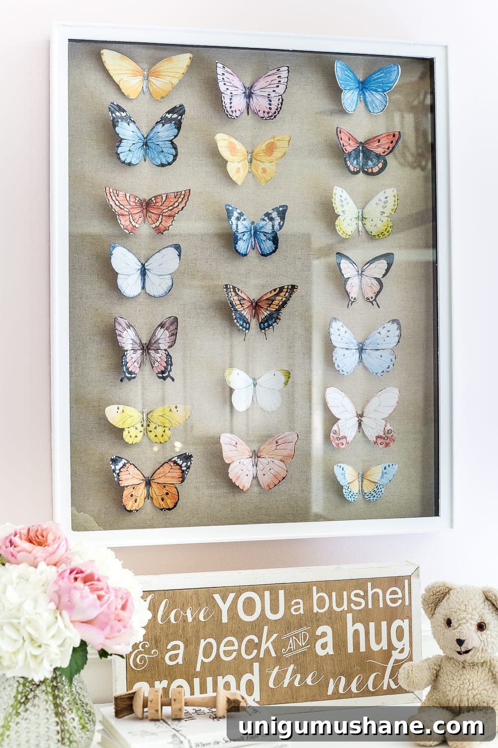 DIY Butterfly Shadow Box Tutorial for Science Projects 8 Butterfly shadow box close-up showcasing dimensional wings