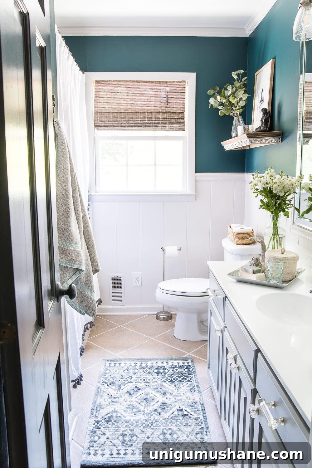 Painted Sink, Countertop, Tub and Shower: 8-Month Update 13 How to paint a sink, countertop, tub, and shower for $100 and how to make it last using Rustoleum Tub & Tile Refinishing Kit #bathroom #bathroommakeover #diyproject #homeimprovement #paintedsink #paintedcountertop #paintedtub #paintedshower
