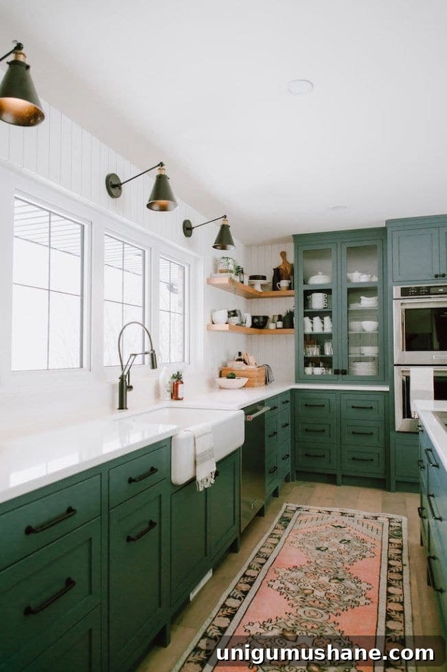 Green Kitchen Cabinet Ideas to Transform Your Space 5 Sherwin-Williams Billiard Green - green kitchen cabinets