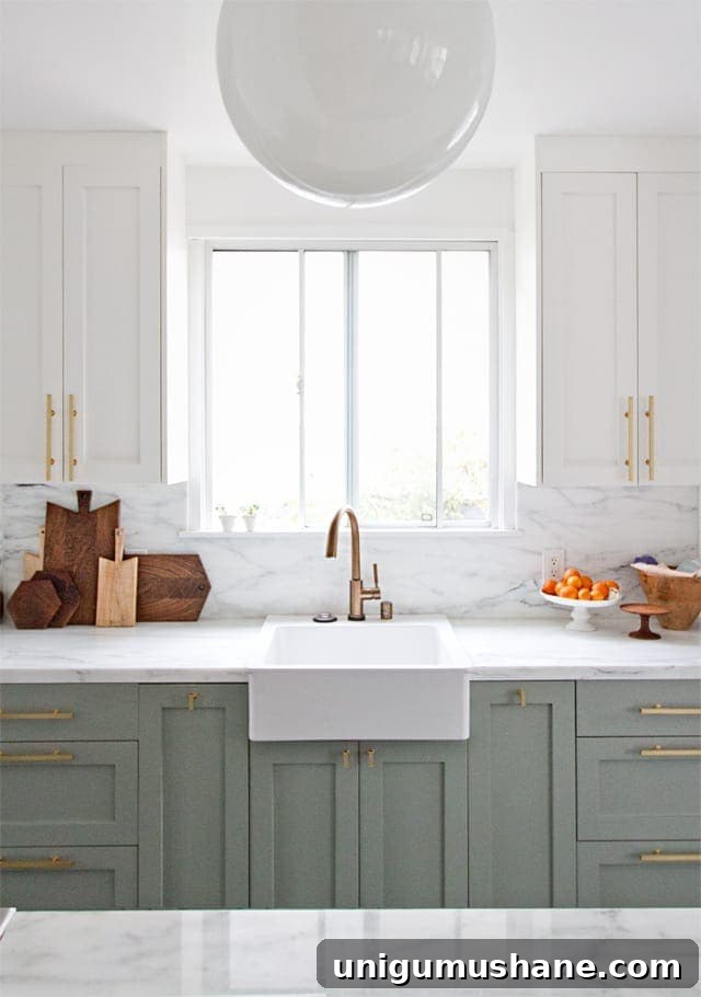 Green Kitchen Cabinet Ideas to Transform Your Space 7 Farrow & Ball Pigeon - green kitchen cabinets