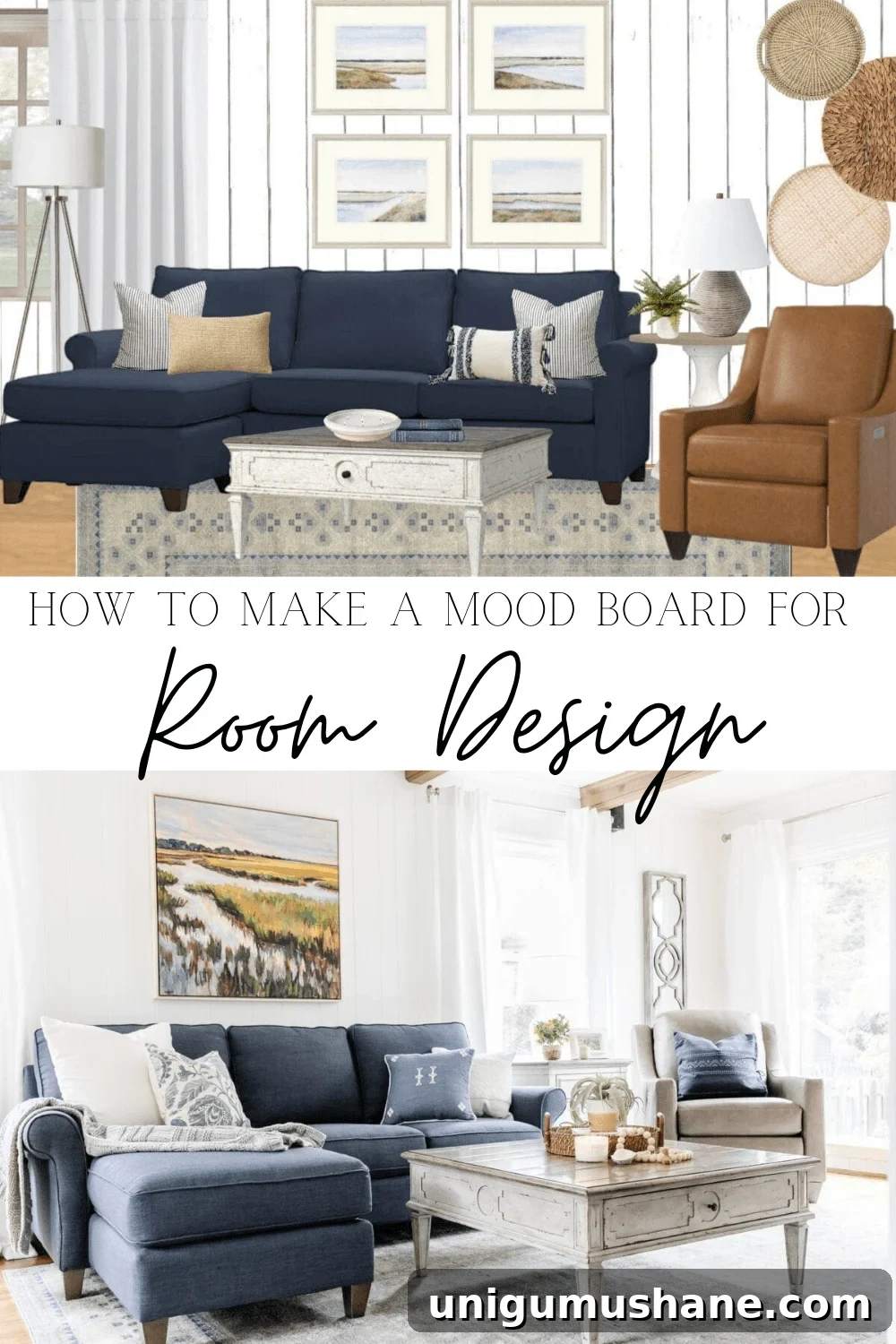 living room mood board design